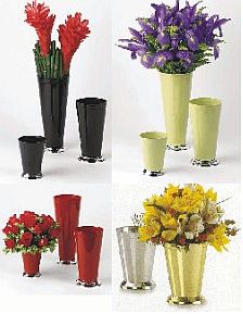 7.5" Mint Julip Plastic Flower Vase- case of 12-0