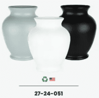 6" Ginger plastic flower vase Assortment- Case of 24