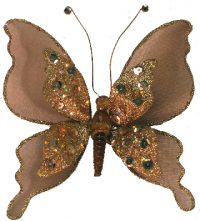 6" Brown Artificial Butterfly- Box of 6
