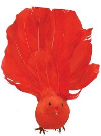 5" Red Artificial Robin- 1 Doz- B2405RED