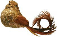 4" Gold Artificial Bird- Box of 1 Doz, B66471