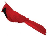 6.5" Artificial Cardinal with Wire base- Box of 6<br><br>Available February, 2023