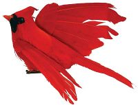 9" Artificial Flying Cardinal- Box of 3 pieces<br><br>Available February, 2023