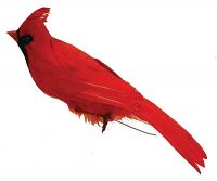 9" Sitting Artificial Cardinal Box of 4 pieces<br><br>Available February, 2023