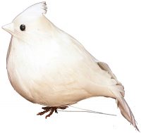 7" Artificial White Cardinal- 1 Doz- B694WHT