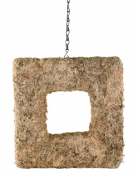 SYND-1301 12" Square Hanging Sphagnum Moss Wreath