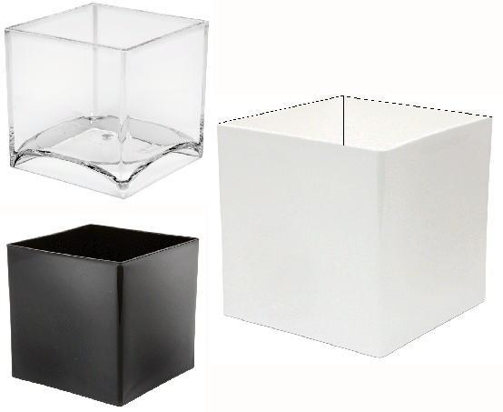 5" Plastic Cube Containers- Case of 24