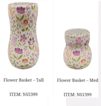 Fitz Design "Flower Basket" Spill-Proof Vase Series