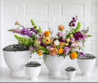 SYND-DAHLIA Footed Urn Series- Stoneware/Polypropylene Resin