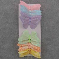 4.75" Pastel Monarch "Pastel Artificial Butterfly Assortment With Mounting Wire, Box of 2 Dozen- BN321004F
