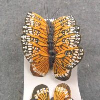 2.5" Small Monarch Artificial Butterfly Assortment With Mounting Wire, Box of 2 Dozen- BN66015-YEL