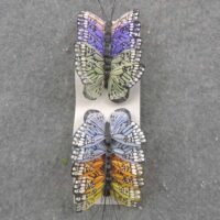 2.5" Small Monarch Artificial Butterfly, 6 Assorted With Mounting Wire, Box of 2 Dozen- BN66016-Series
