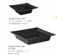 Square Plastic "Flare" Design Dish