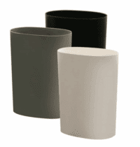 8" High X 5.75" X 3.75" Wide Plastic Oval Flower Vase, case of 8