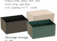 Small 6" X 4" " 3" Rectangle Plastic Flower Arranger, case of 24