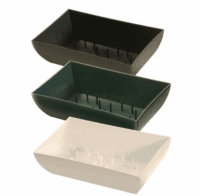 9" X 6" Tapered Rectangle Plastic Design Dish, case of 30