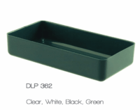 Full and Half-Brick Rectangle Plastic Utility Design Dish with Heavy Sides