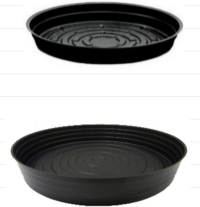 Black Heavy-Weight Plastic Plant Saucer Series